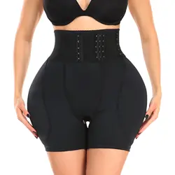 Women Hip Padded Shorts High Waist With Hook Tummy Control Panties Sexy Fake Ass Butt Lifter Booty Enhancer Big Buttocks Brief