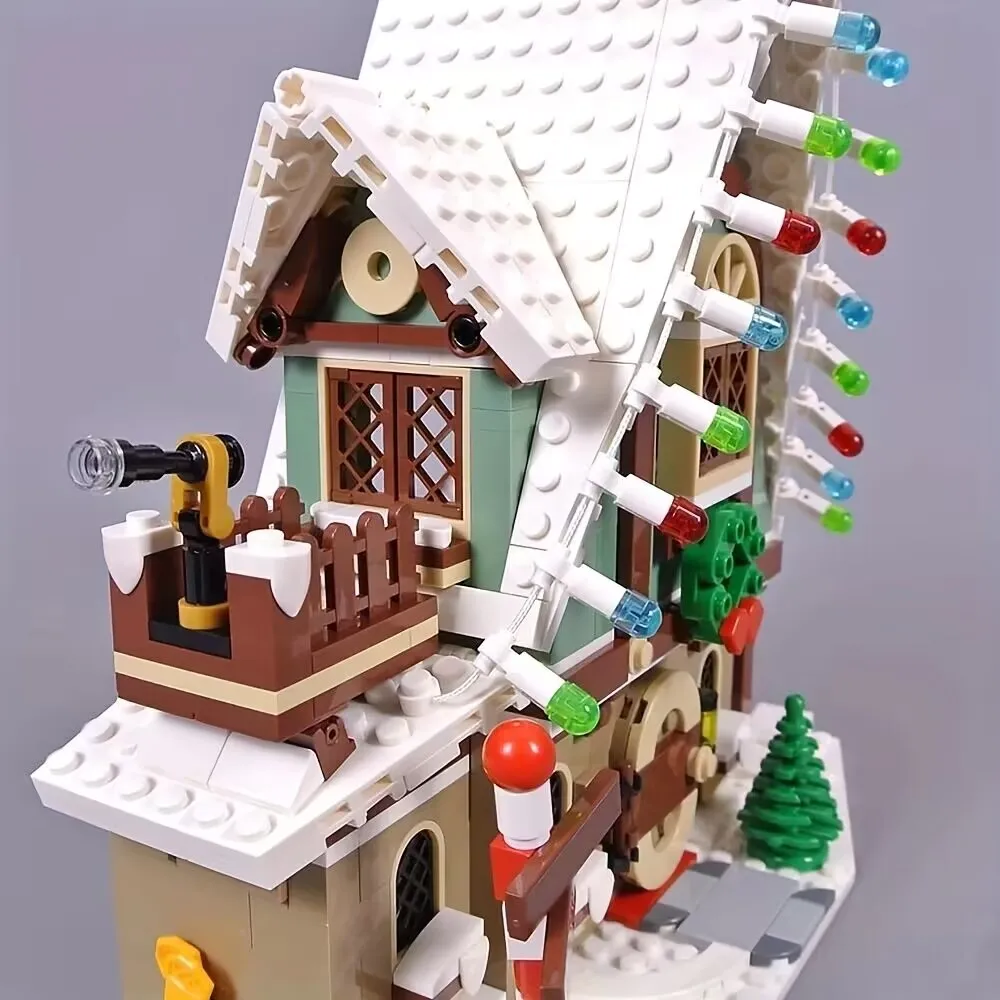 Creatieve Ideeën Serie Street View Moc Gebouwen Blok Bakstenen Model Speelgoed Voor Vrienden Verjaardagscadeaus Kerstcollectie 1197pcs