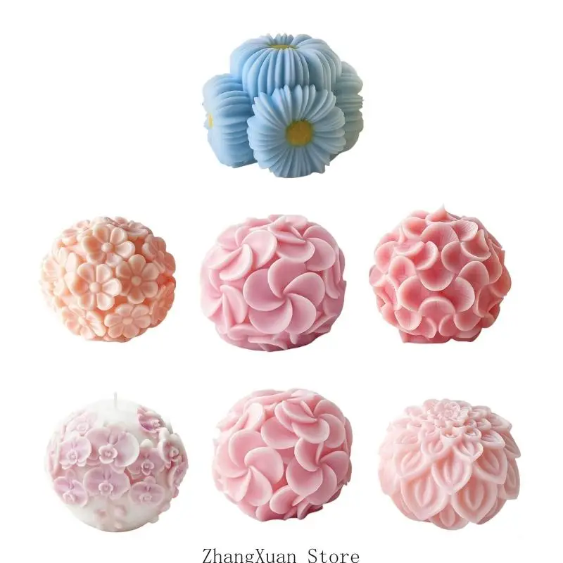 Blumenkerzenform zum Ausgießen von Seife und als Heimdekoration für die Herstellung von Weihnachtsgeschenken 3XUF – Detail 9