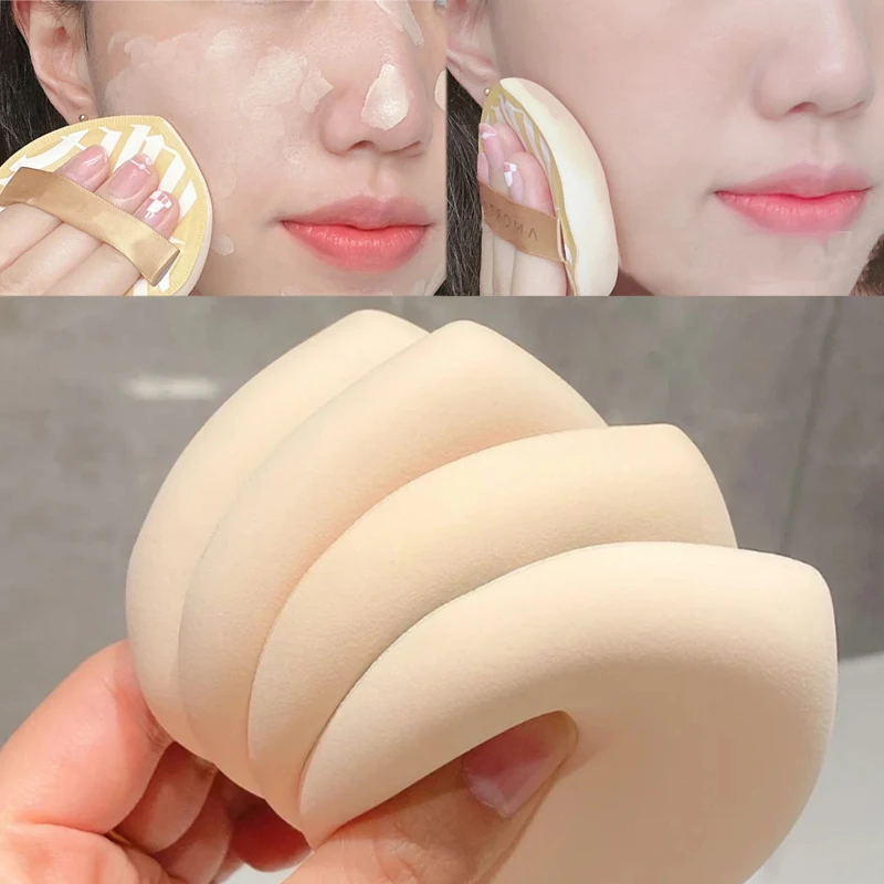 Triangle Round Cosmetic Puff Dry Wet Usable Soft Air Cushion Powder Foundation Portable Sponge Cotton Washable Women Makeup Puff