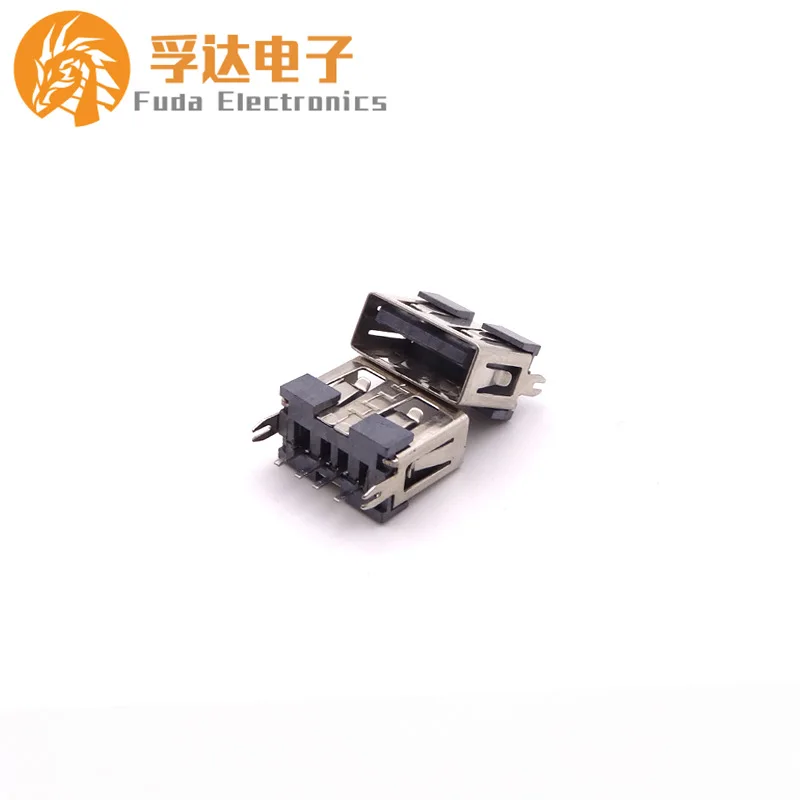 For USB 2.0 female seat Vertical usb female seat Short body 10.0 In-line 180 degree plug-in board, straight edge