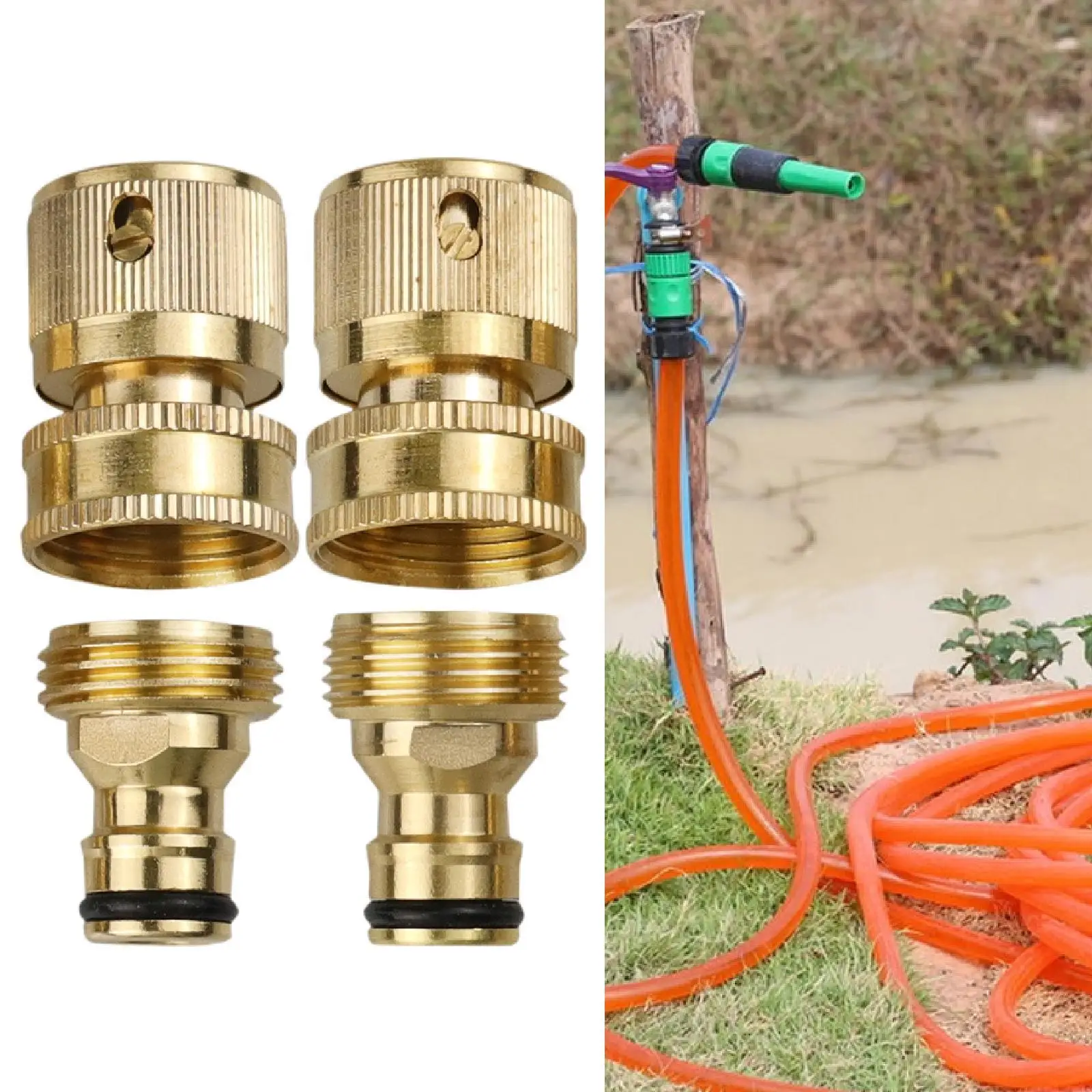 3/4" Hose Quick Connector Water Hose Fitting for Watering Equipment Car Wash