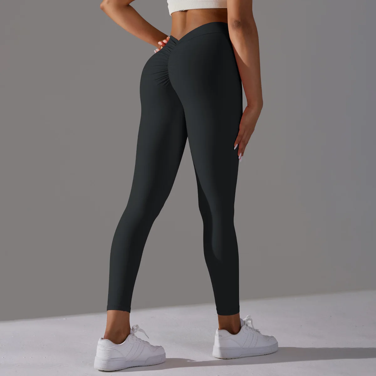 Scrunch Butt Gym Leggings Sexy V Waist Push Up Leggings Women Fiteness Naked Feeling Yoga Pants Workout Tights Leggings