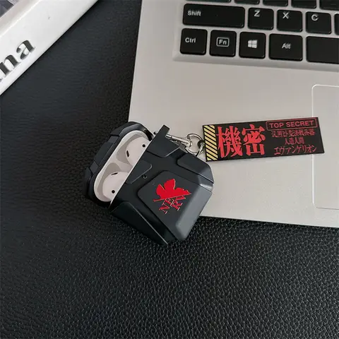 EVANGELION Hörlursfodral för AirPods 1 2 3 Pro 2 Fodral Anime Hörlursskydd för AirPods 4 Fallsäkert Skal Gåvor 8 best sales Hörlurar Evangelion - №2