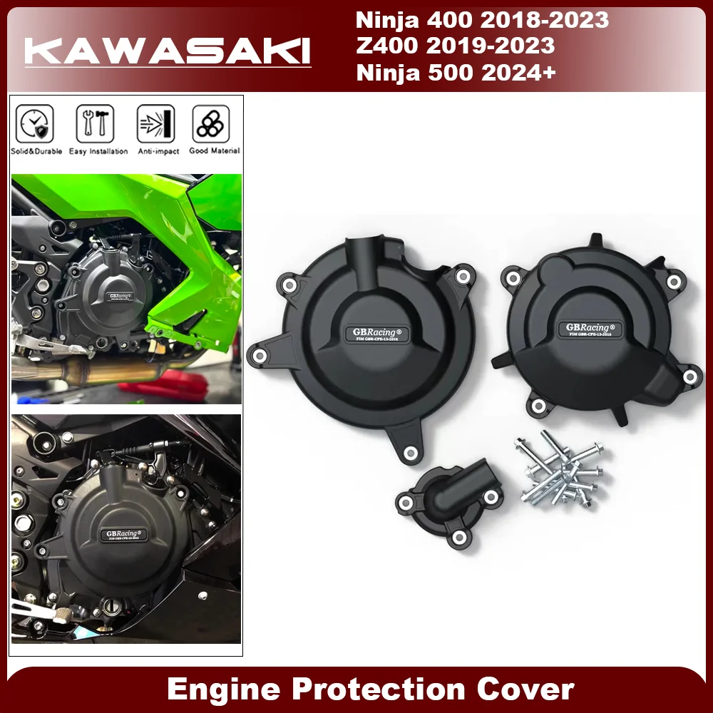 

For KAWASAKI Ninja400 2018-2023 Z400 2019-2023 Ninja500 2024 GBRacing Engine Cover Motorcycle Alternator Clutch Protection Cover