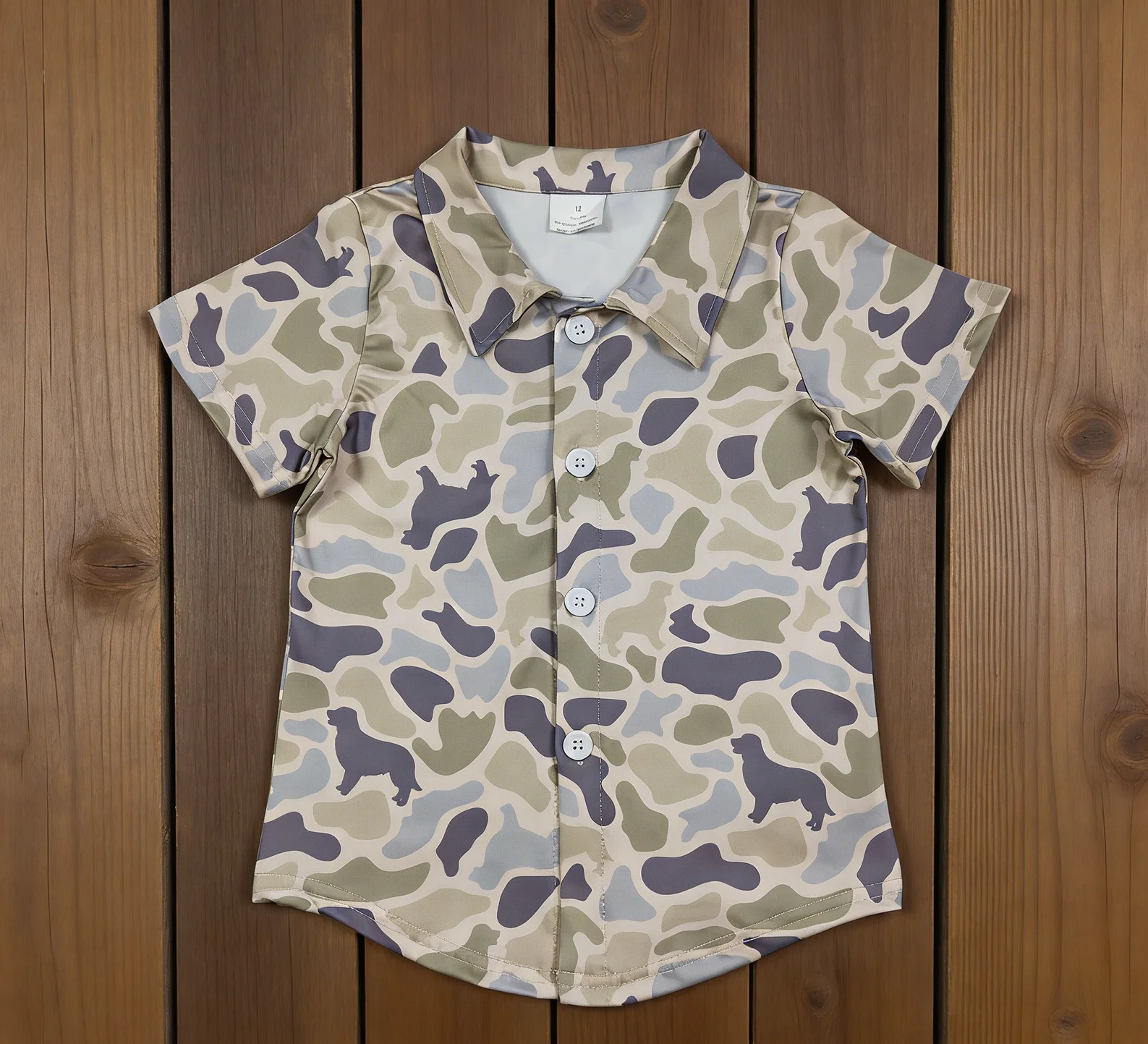 

Z1215-11 BT1563 Kids Spring Clothing Long Sleeve Camouflage Print Shirt Baby Boys Top
