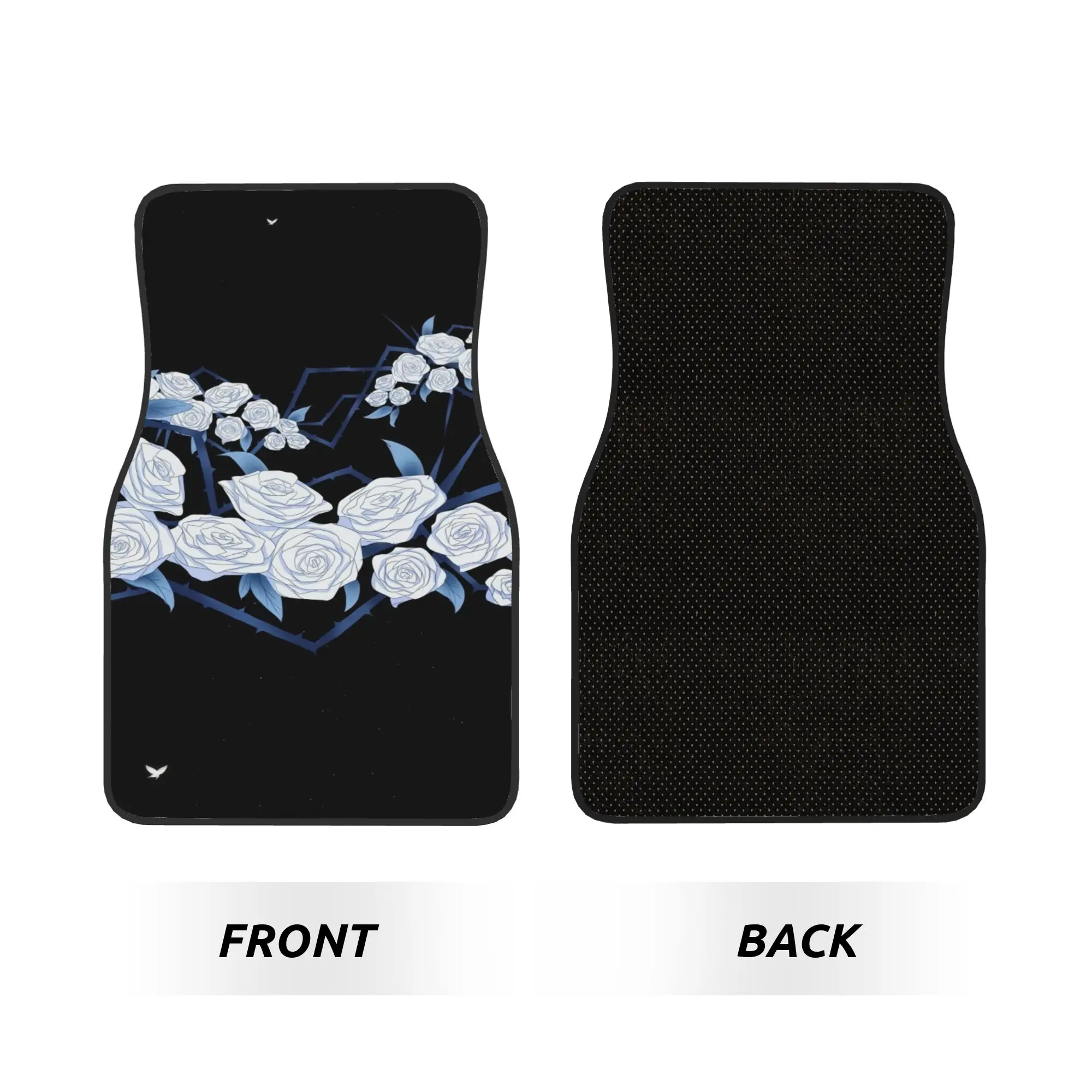 This Set Of 4 Car Floor Mats Features An Exquisite Design With Unique Floral Patterns, Making Them Perfect For Cars, Trucks, And