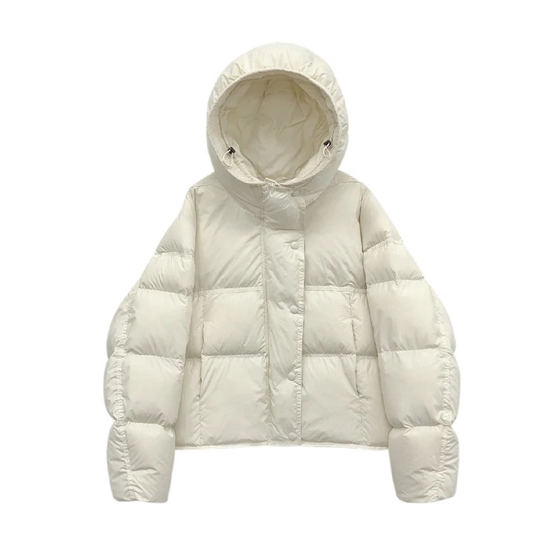 Hirsionsan 2023 Winter New Warm White Duck Down Jacket Women Green Short Puffer Coats Casual Korean Thicken Female Parkas