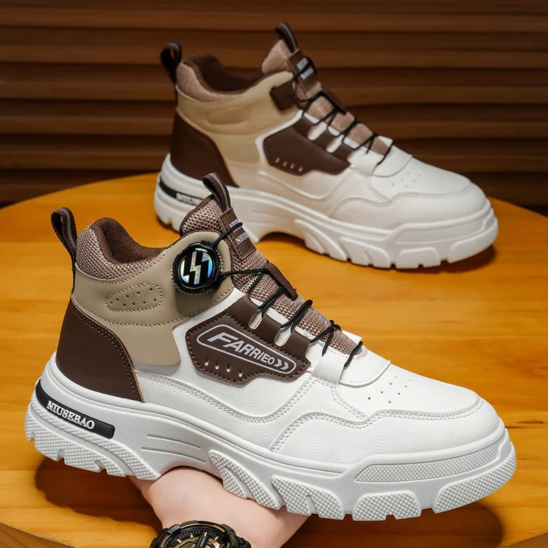 Sommer Herren Freizeitstiefel Leder Herren Sneakers Bequeme weiche männliche Wark Board Schuhe Plateaustiefel für Männer К Nangки Мужatorio