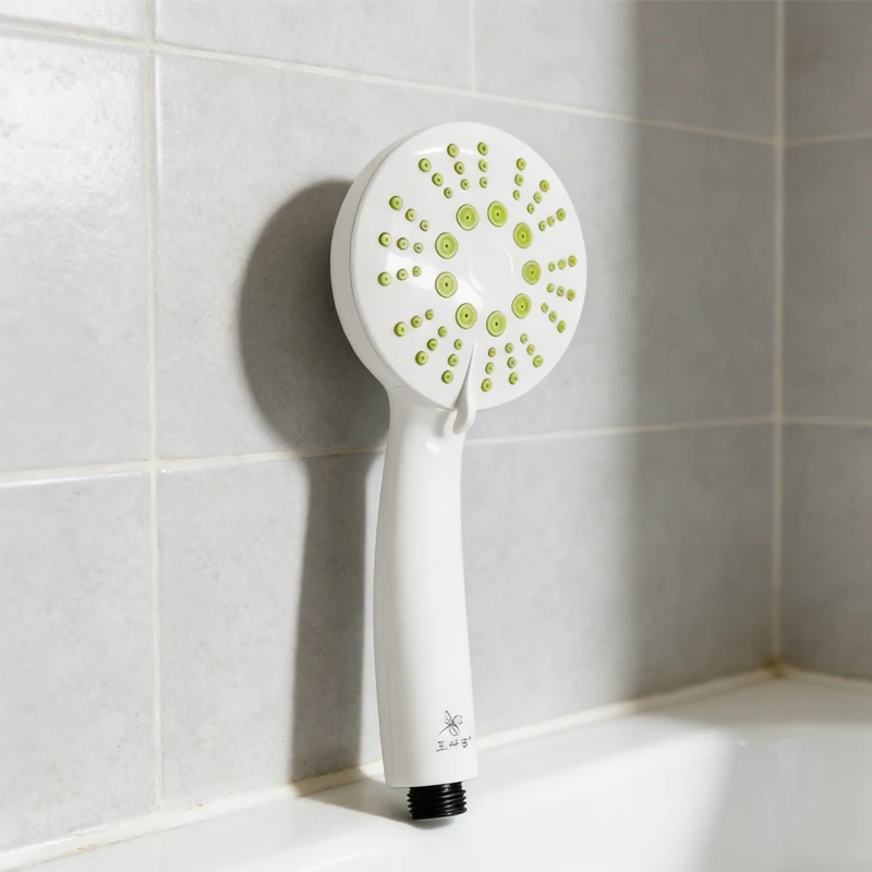 

1pcs With Shower Holder and 1.5m Shower Hose Shower Set White Handheld Pressurized Shower Head Suitable for Bathroom Accessories