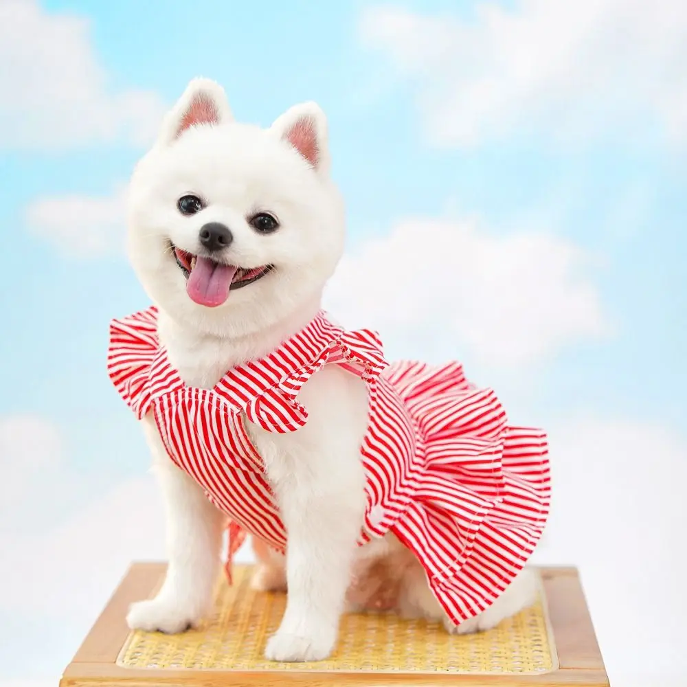 

Comfortable Flying Sleeve Pet Clothes Soft Cute Dog Cool Vest Breathable Pet Dresses for Puppy Cats