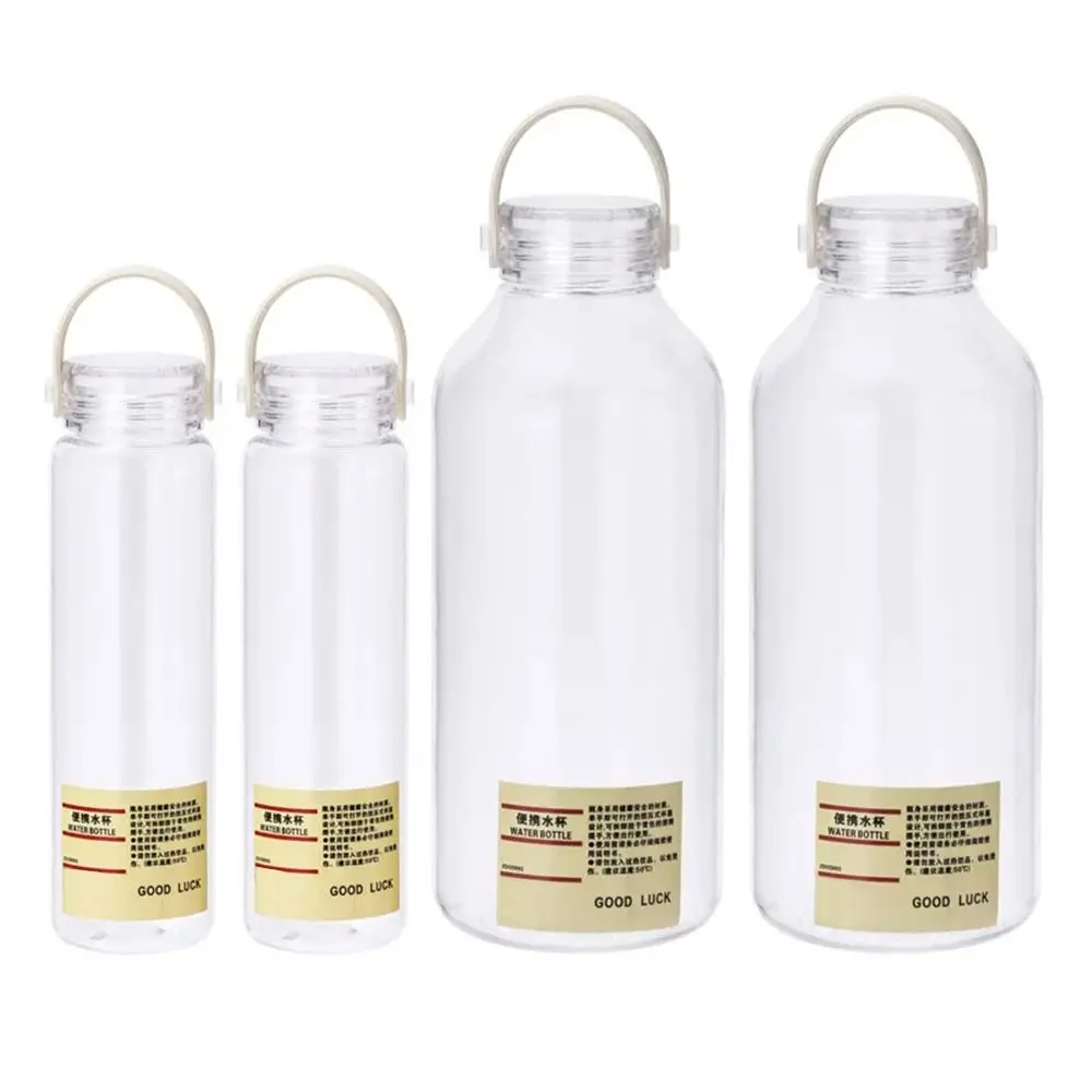 1 pz studenti durevoli tazza d'acqua in plastica semplice 400 ml/1 l tazza sportiva di grande capacità trasparente con testo tazza portatile