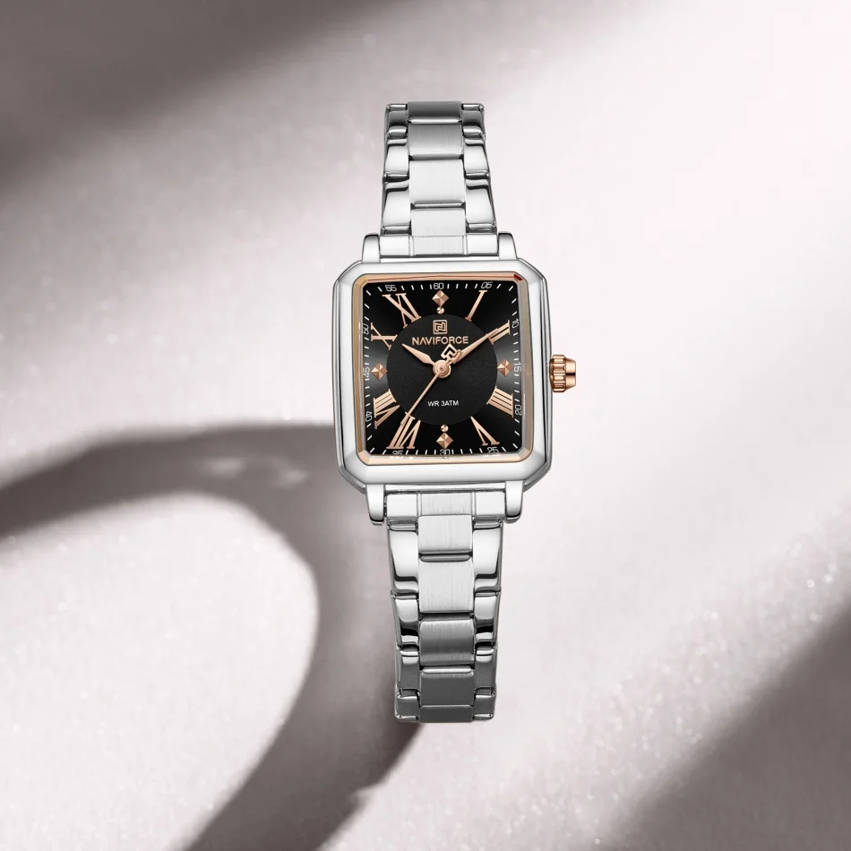 

Новый стиль NAVIFORCE, роскошные часы 2025 для женщин, 3 атм, водонепроницаемые кварцевые часы из нержавеющей стали, модные женские часы Relogio Feminino
