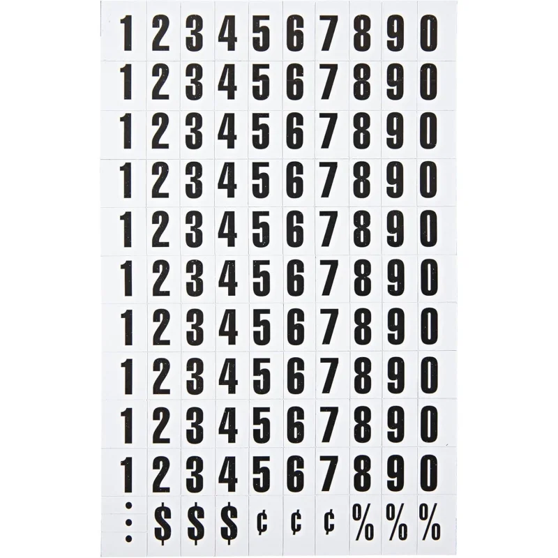 

Reflective Car Sticker Number And Letters Stickers,Adsorbed Only On Iron Products,Accessories, Numbers, Black, 0.75H