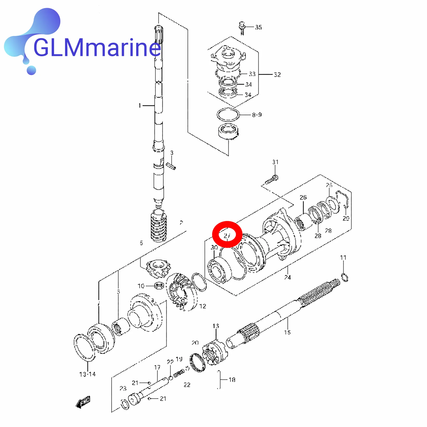 2Pcs Sealing O-ring 09280-92004 for Suzuki Marine Outboard DF70A DF80A DF90A 2009 2010 2011 Motors Replacement 45630