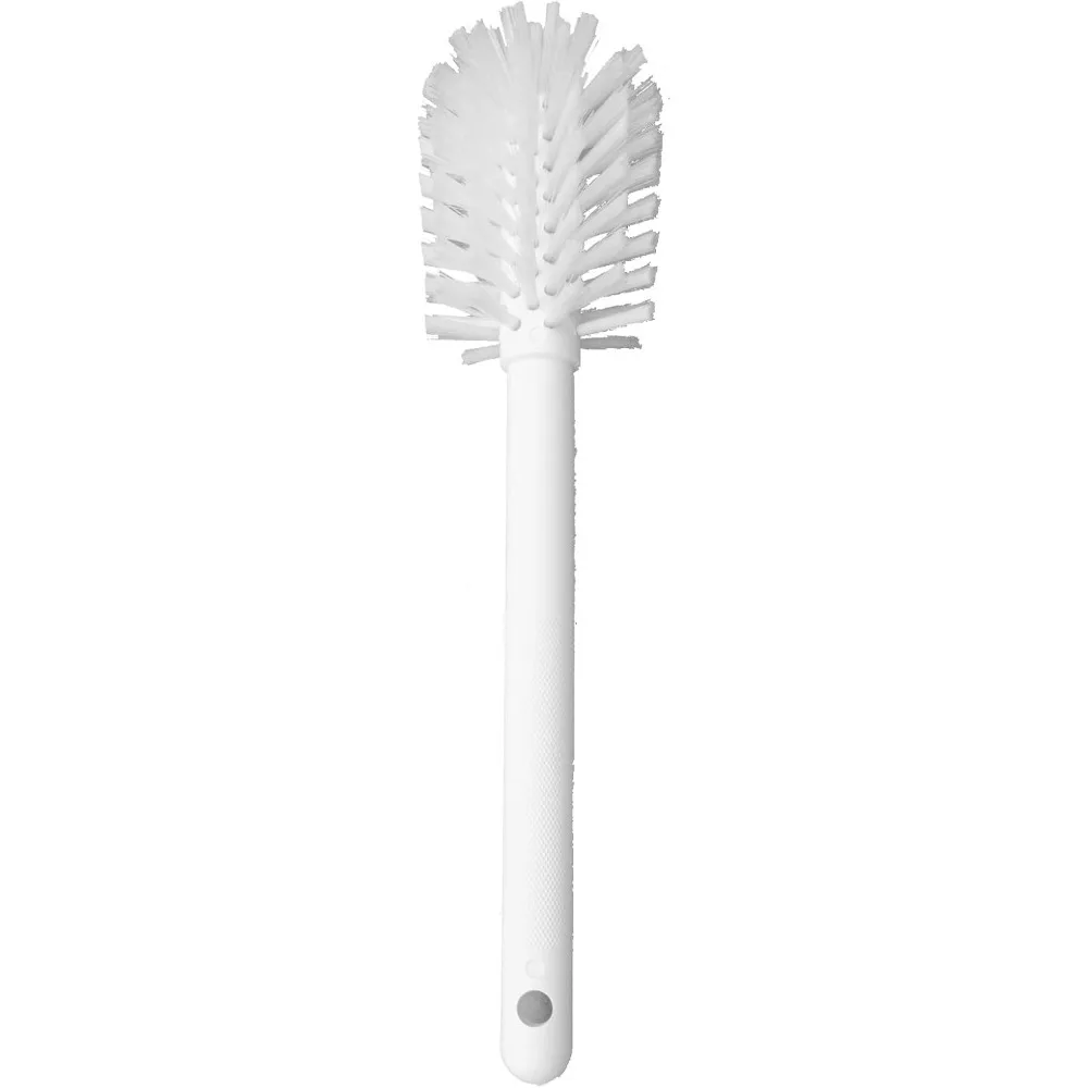 Large Water Bottle Brush Ideal for, Tool with Handle for Home and Commercial Kitchens, Plastic, 12 Inches, White, (Pack of 6)