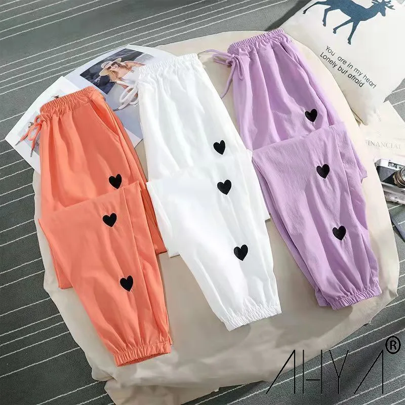 

Summer Girl Ankle -length Pants Kids Jogger Trousers Children Sweatpants Baby Loose Pants 4 To 12year