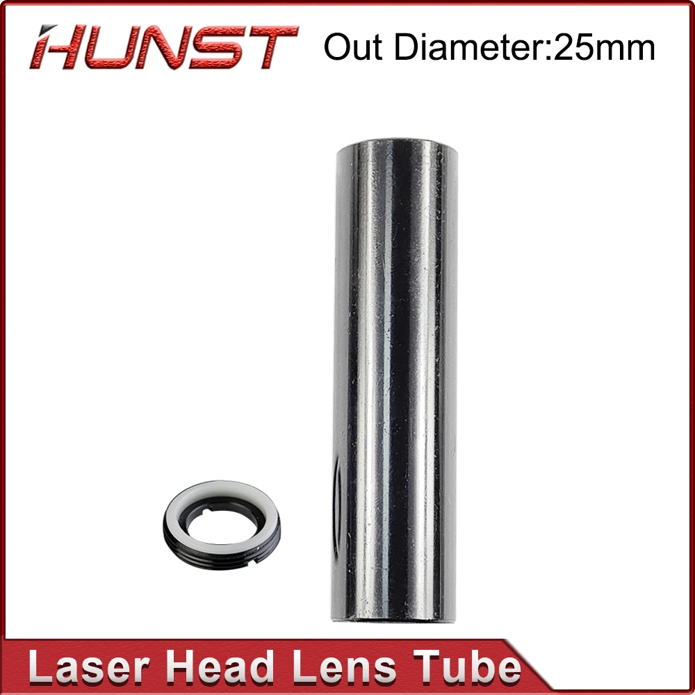 HUNST CO2 Laser Lens Tube for Lens Dia.20mm F50.8/63.5/101.6mm OD 25mm ID 21mm Double-head Teeth for CO2 Laser Cutter