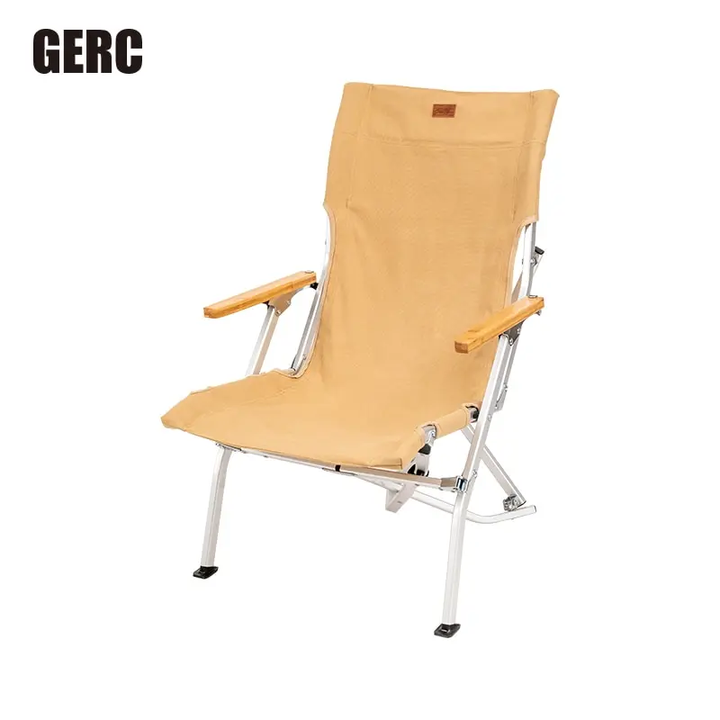 GERC Portable Outdoor Fishing Camping Aluminum Folding Chair Beach Fur Seal Chair