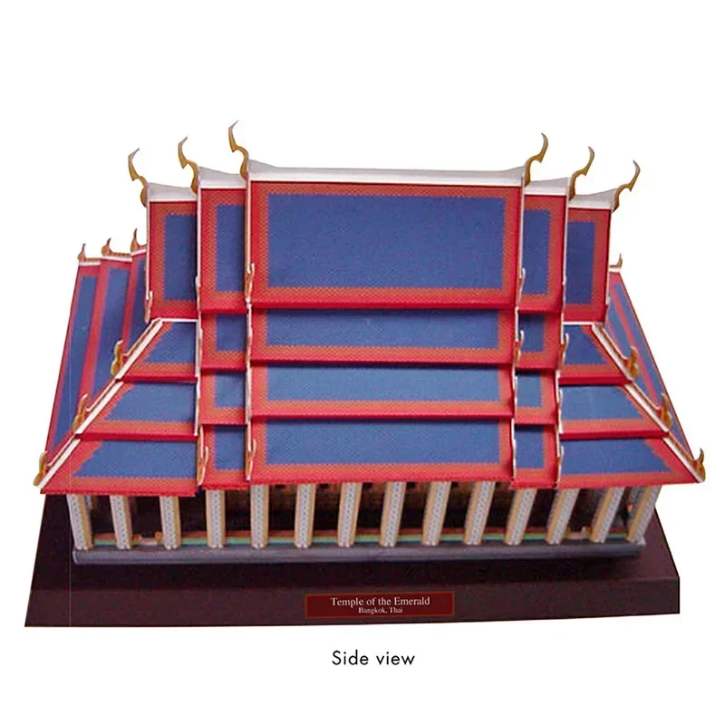 Thailand Tempel des Smaragdes 3D-Papiermodellhaus Papercraft DIY Kunst Origami Gebäude Teenager Erwachsene handgemachtes Bastelspielzeug QD-194