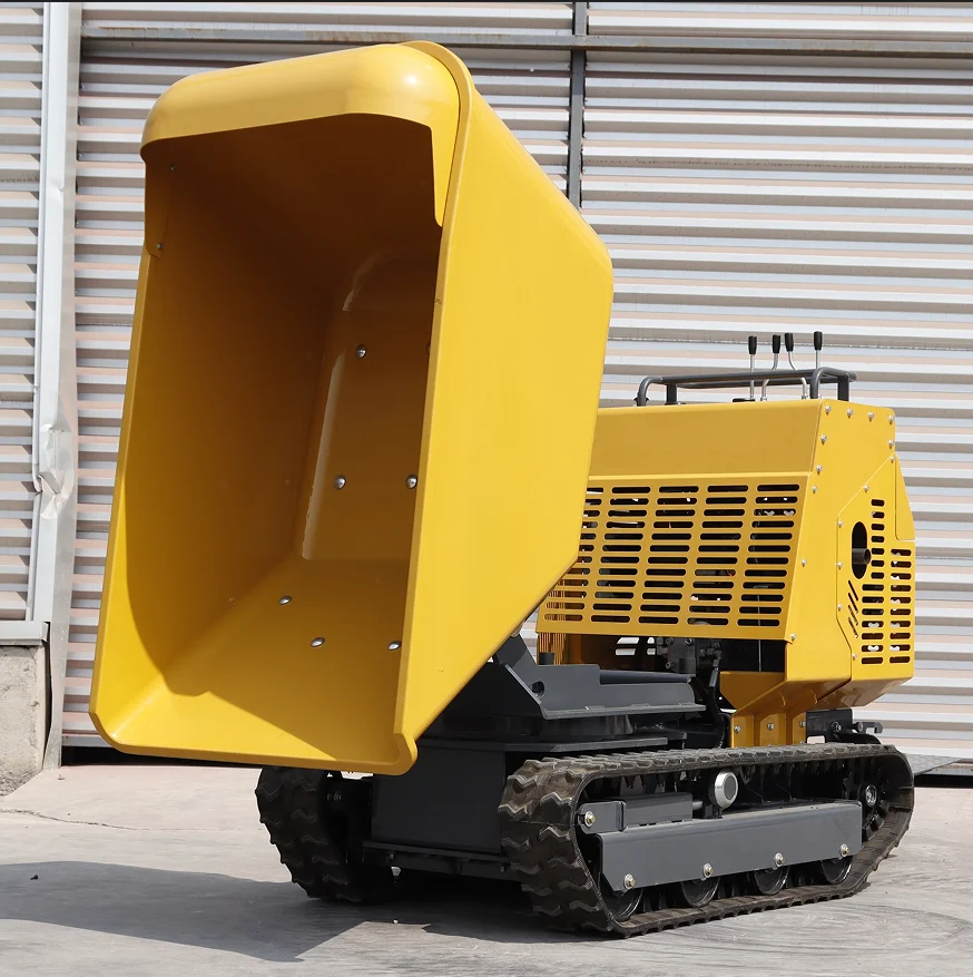 EPA/Euro5 Diesel Engine HTD1200 Rotation Mini Dumper Hydraulic Mud Buggy Dumper Rubber Tracked Concrete Dump Track