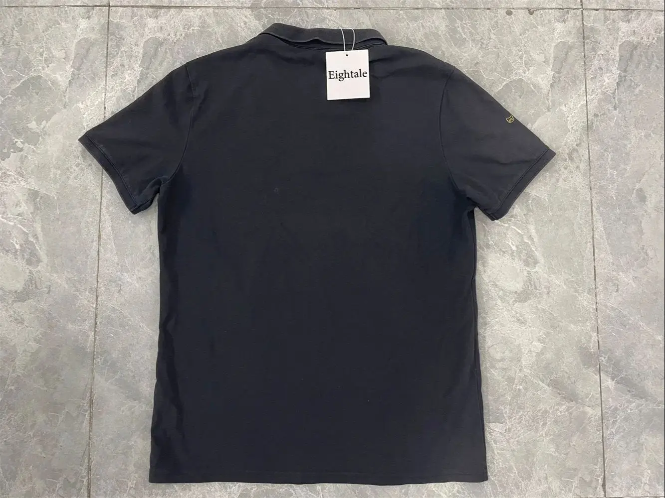 Eightale Black Tee-shirts Short Sleeve for Men