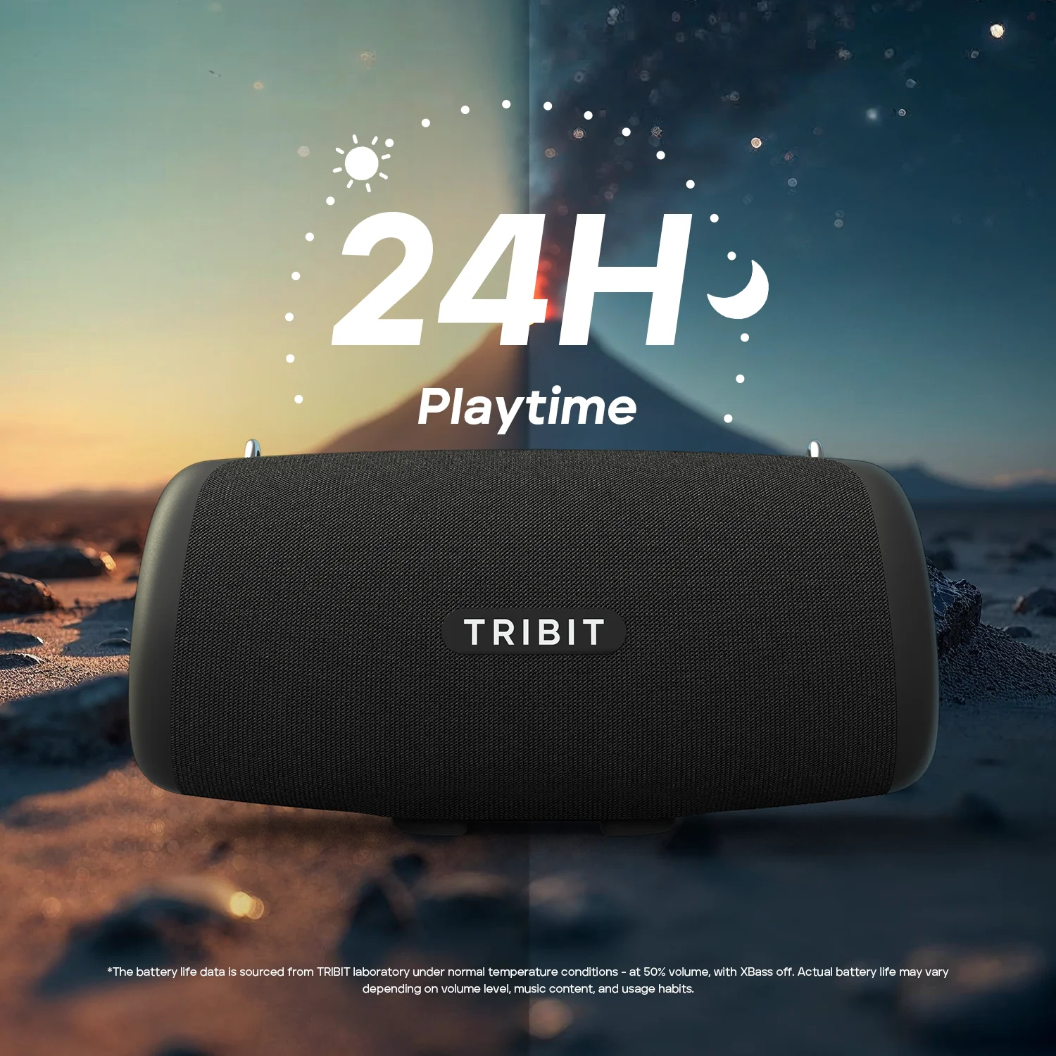 Портативная Bluetooth-колонка TRIBIT StormBox Lava, 80 Вт, встроенный внешний аккумулятор, управление через приложение, водонепроницаемость IP67, для улицы, кемпинга, вечеринок