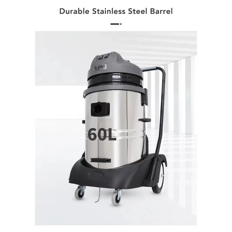 

Suction Power High Liquid Moist Dirt Water Wet Dry Vacuum Cleaner with Stainless Steel Container for Hardwood Floor