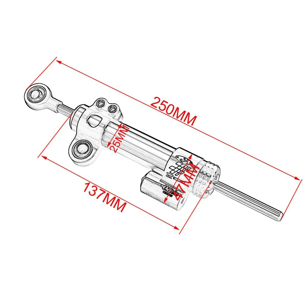 

Scooter Motorcycle Parts Directional Damping Buffer Anti-Shake Head Balance Bar Titanium Ruler CNC Aluminum Alloy