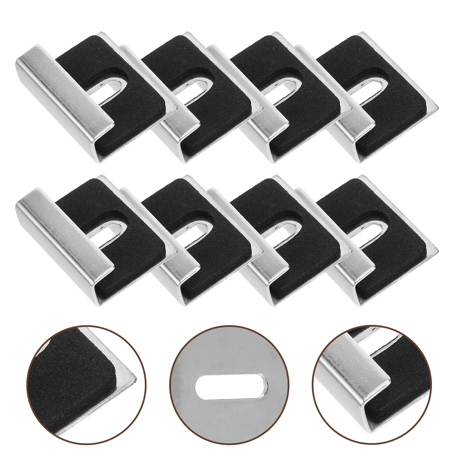 8 Pcs Glass Bracket Buckle Hose Holder Wall Hanging Kit Mirror Clips 304 Stainless Steel Hanger Picture Brackets