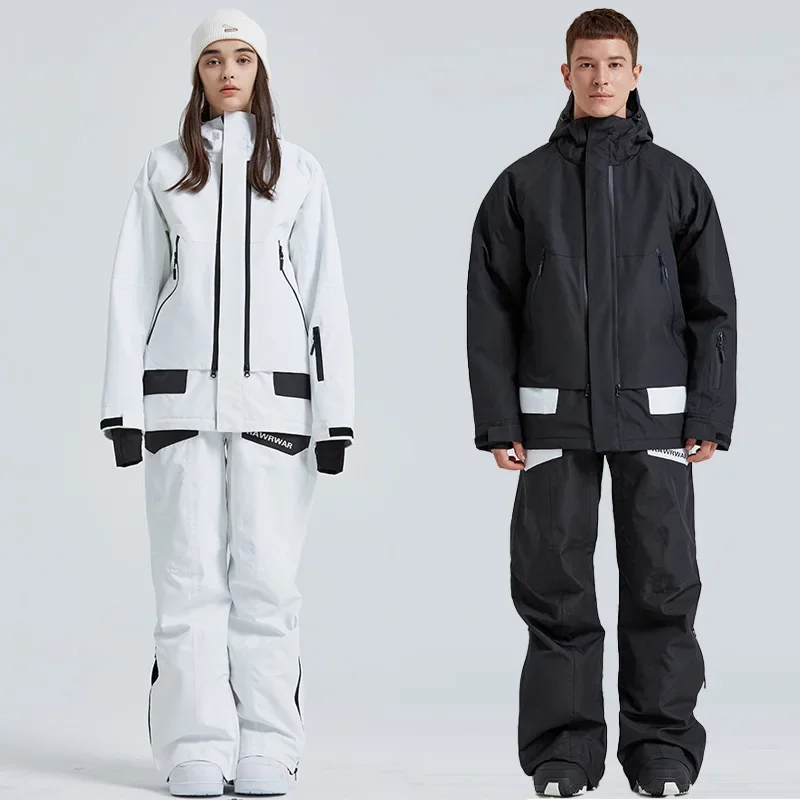 Combinaison de ski coupe-vent pour adultes, vêtements de sport de neige, combinaison de ski en plein air, vêtements de ski chauds, ensemble de pantalons et vestes, hiver, 506