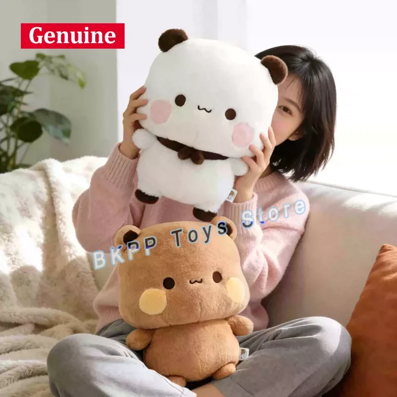 In Stock 35cm Yier And Bubu Couple Plush Dolls Cute Kawaii Panda Bear Stuffed Toy Soft Skin-Friendly Sleep Pillow Festival Gifts