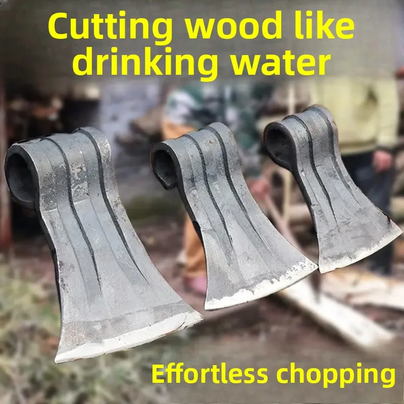 Handcrafted Spring Steel Forged Manganese Steel Double-Edged Plane Blade Axe Tool Camping Outdoor Activities Utility Knife