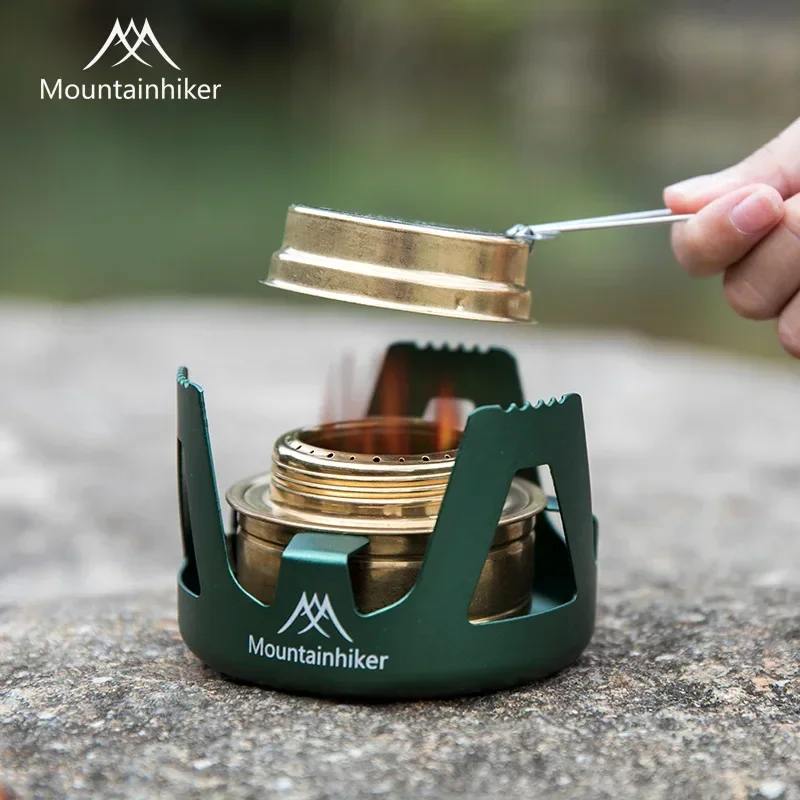 

Уличная портативная мини-спиртовая плита, подходящая для кемпинга, пикника, барбекю и рыбалки, структура из алюминиевого сплава, регулируемое пламя