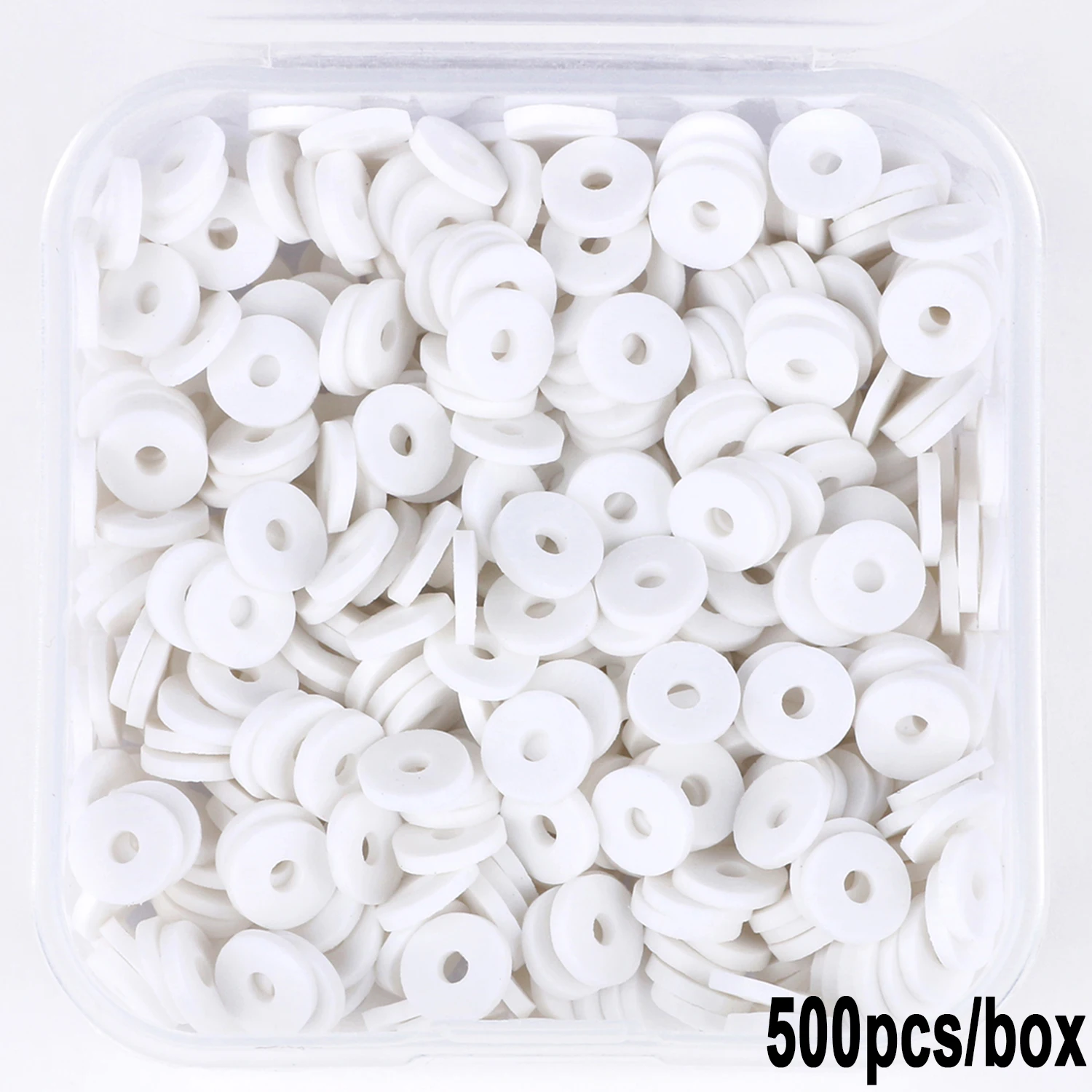 عيد الميلاد اللون 500 قطعة 6 مللي متر شقة مستديرة بوليمر حبيبات صلصال صندوق رقاقة القرص فضفاض خزر عازل Diy بها بنفسك صنع المجوهرات أساور