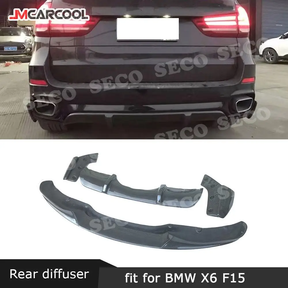 

JMCARCOOL Carbon Fiber Front Lip Spoiler Rear Lip Diffuser Bumper Splitters For BMW X5 F15 M-Tech M Sport 2014 - 2018 Body Kit