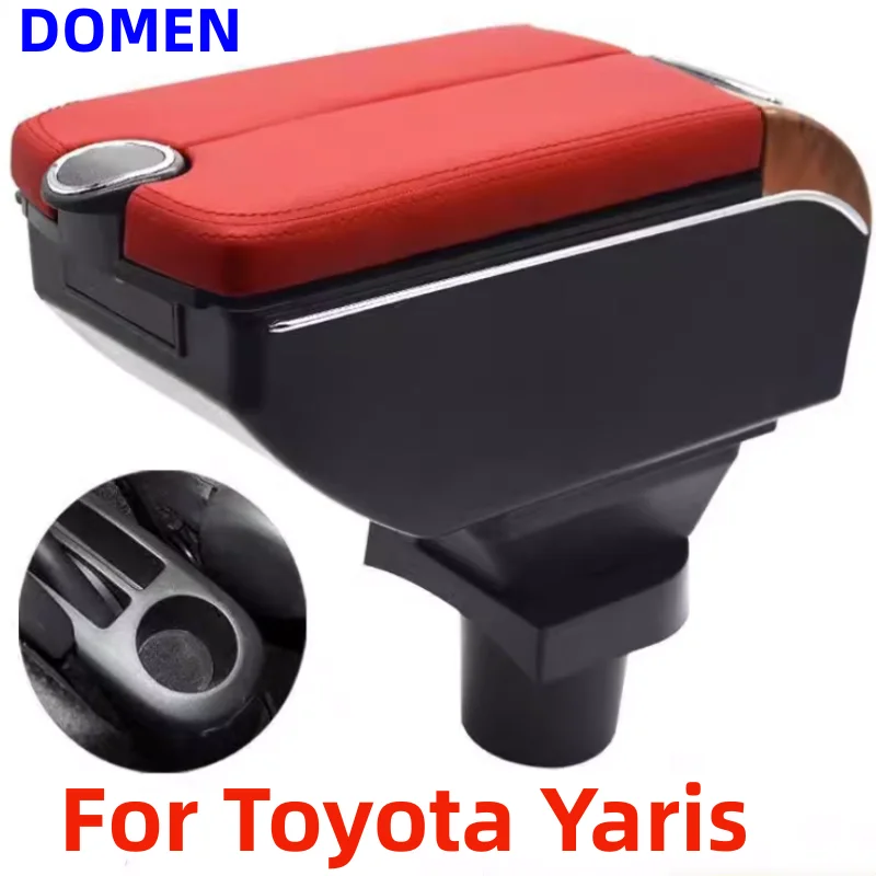 

New For Toyota Yaris armrest box Interior Parts Car Central Store Content With Large Space Dual Layer USB Charging