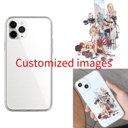 Customized Transparent Phone Case For Iphone 7 8 Plus X Xr Xs 11 12 13 14 15 Mini Pro Max SE Cartoon Animal Mobile Iphones Cover