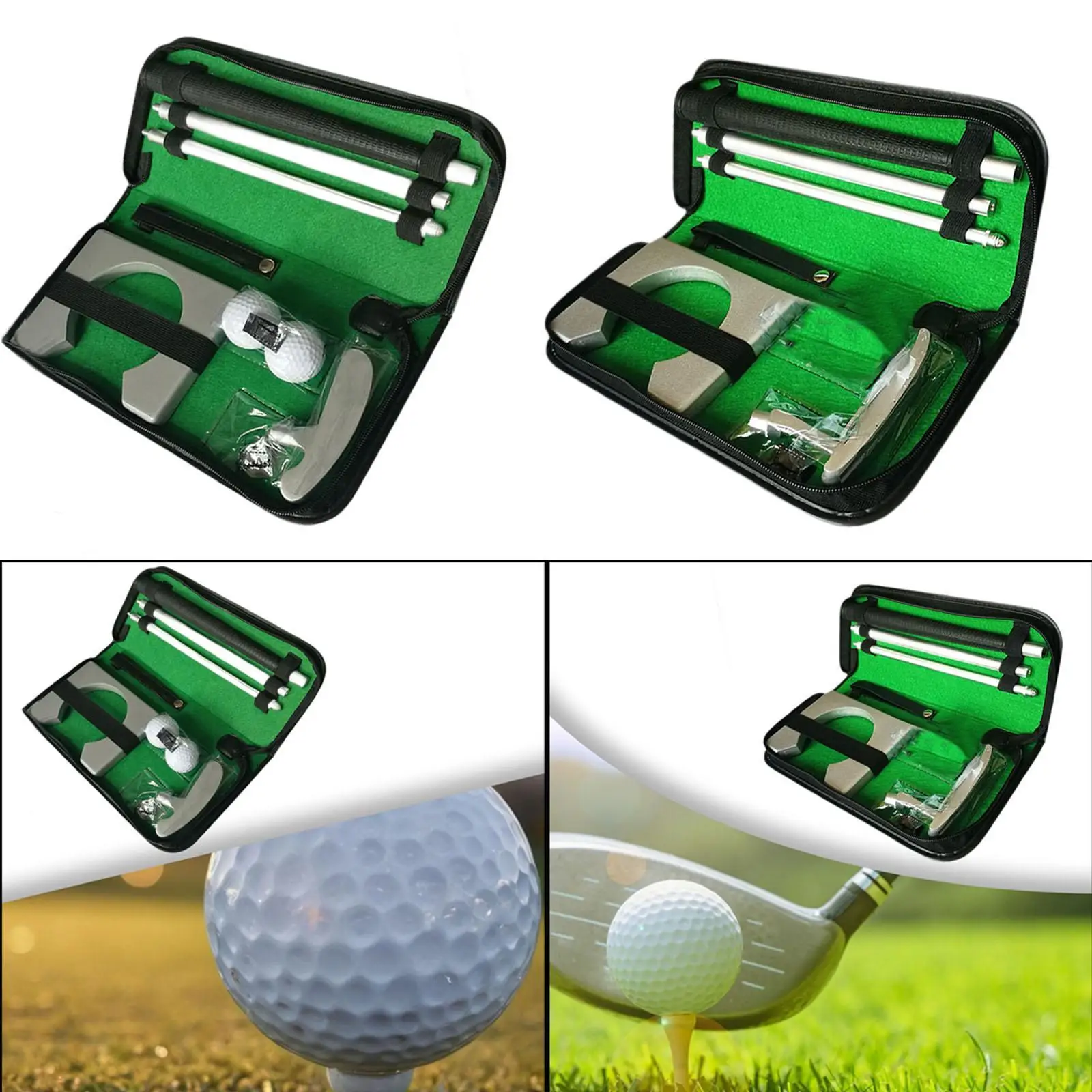 Golf Putter Gift Set Golf Equipment Easy Assembly Training Golf Putting Practice for Office Sports Travel Men Woman Golf Game