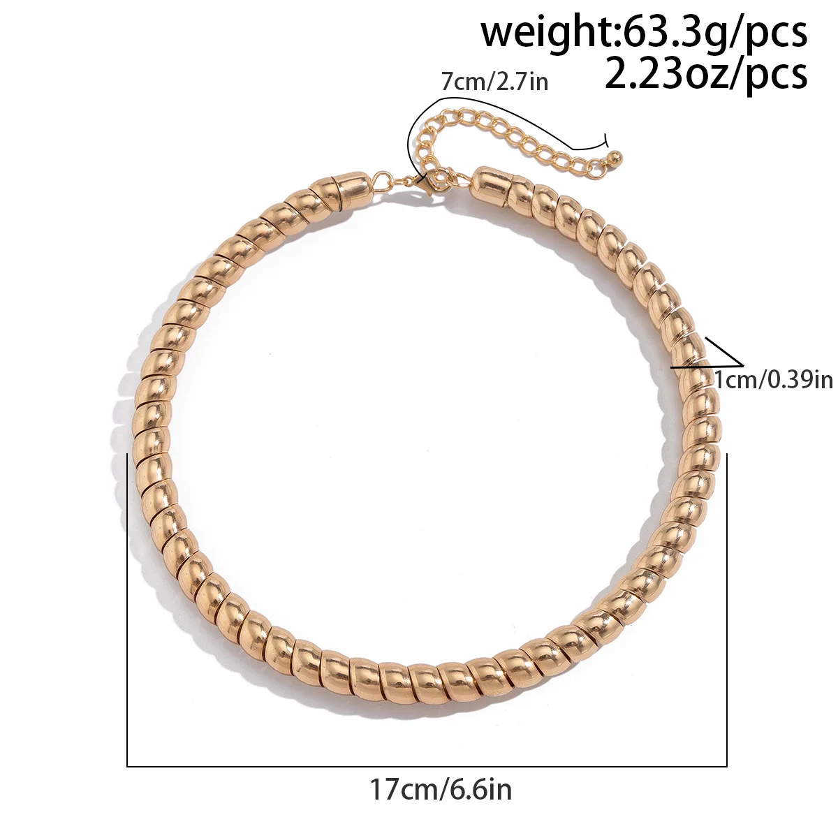 Spiral Fried Dough Twists Circle Customized Choker Necklaces for Women Light Luxury Fashion Beach Party Fashion Jewelry