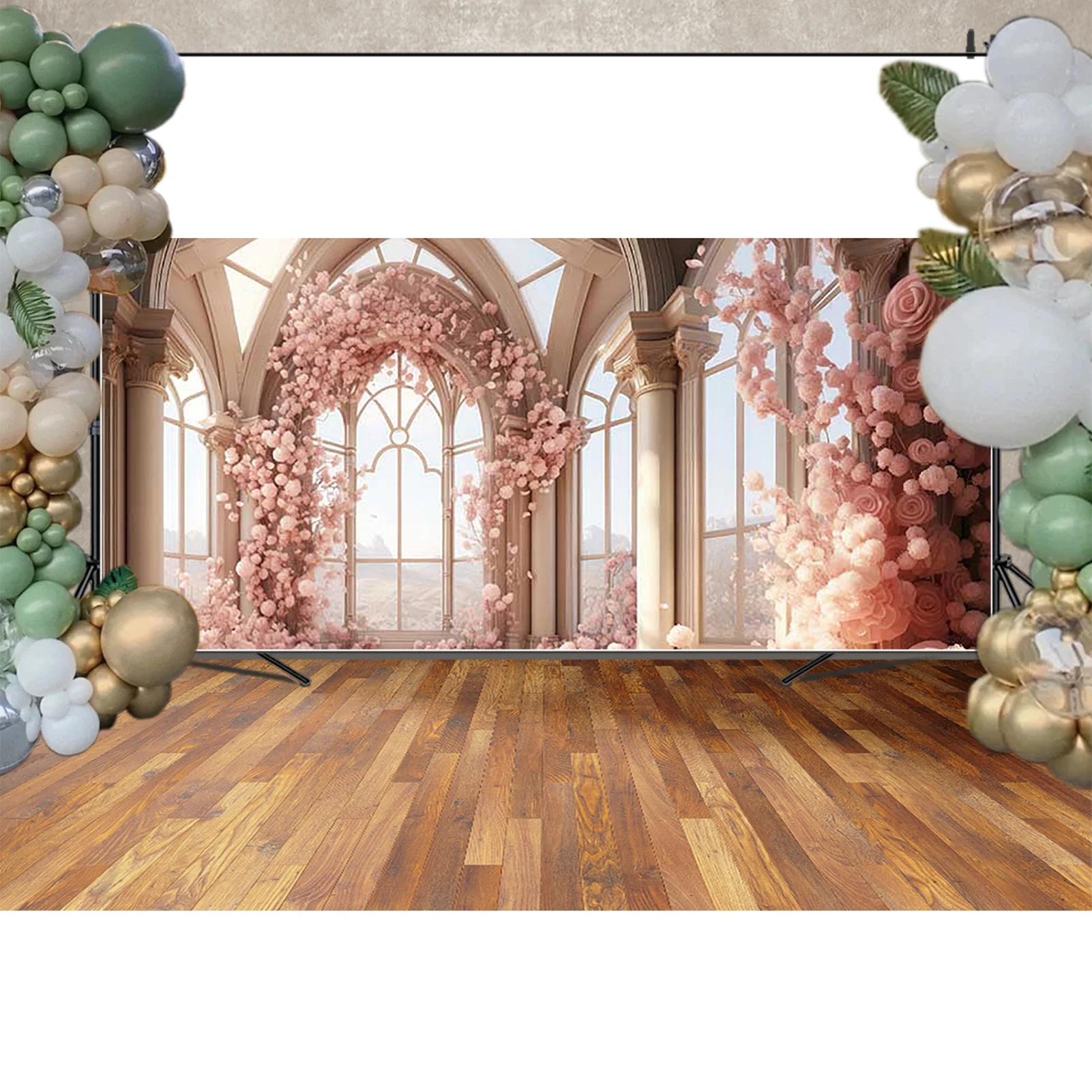 qg primavera floral interior flor pano de fundo fotografia janela cortina fundo casamento aniversário photocall adereços