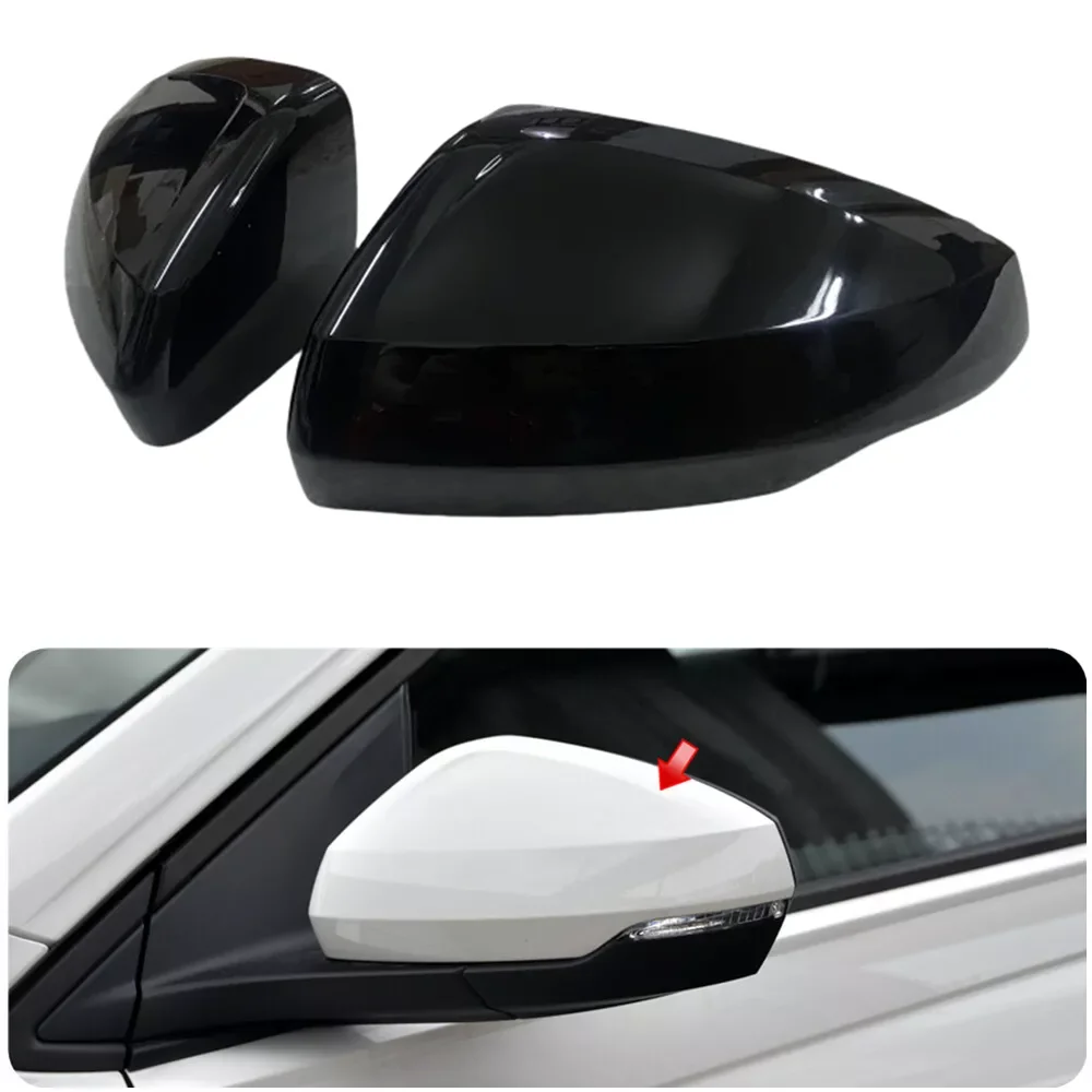 Pair For VW Polo Mk6 AW GTI 2018-2021 Replacement Car Side Wing Rear View Mirror Cover Car Caps Shell Trim