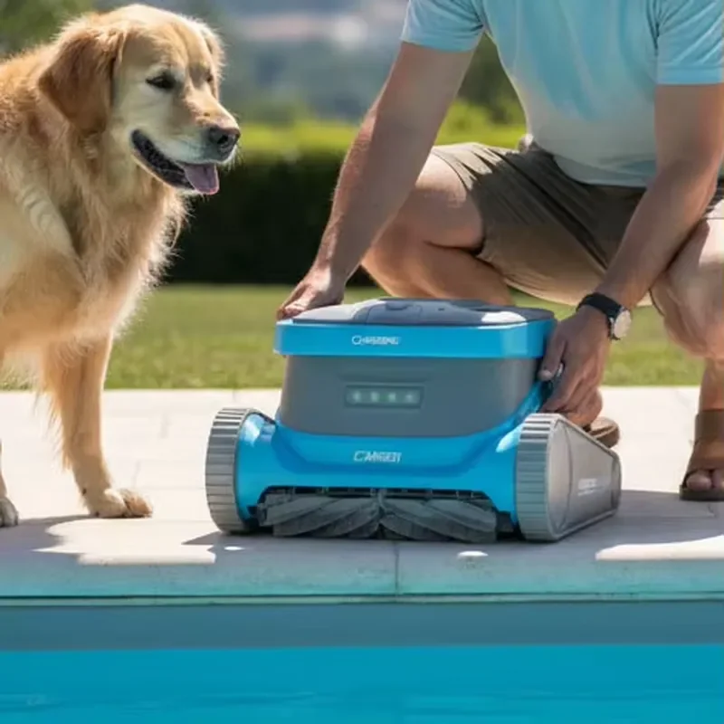 STROVAN Universal Corded High Quality Robotic Pool Vacuum Outdoor Triple Active Brushes Wall Climbing Eco-Friendly Cleaning