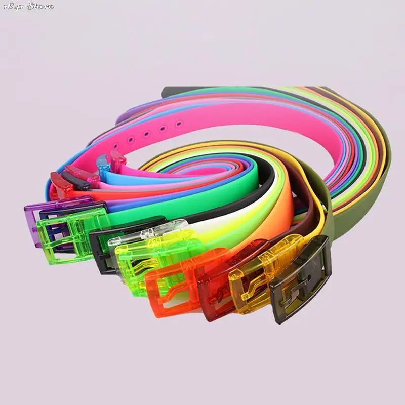 

NEW Candy Type Men And Women Lovers General Belt Silica Gel Belt Plastic Belt Defence Allergy Environmental Protection Belts