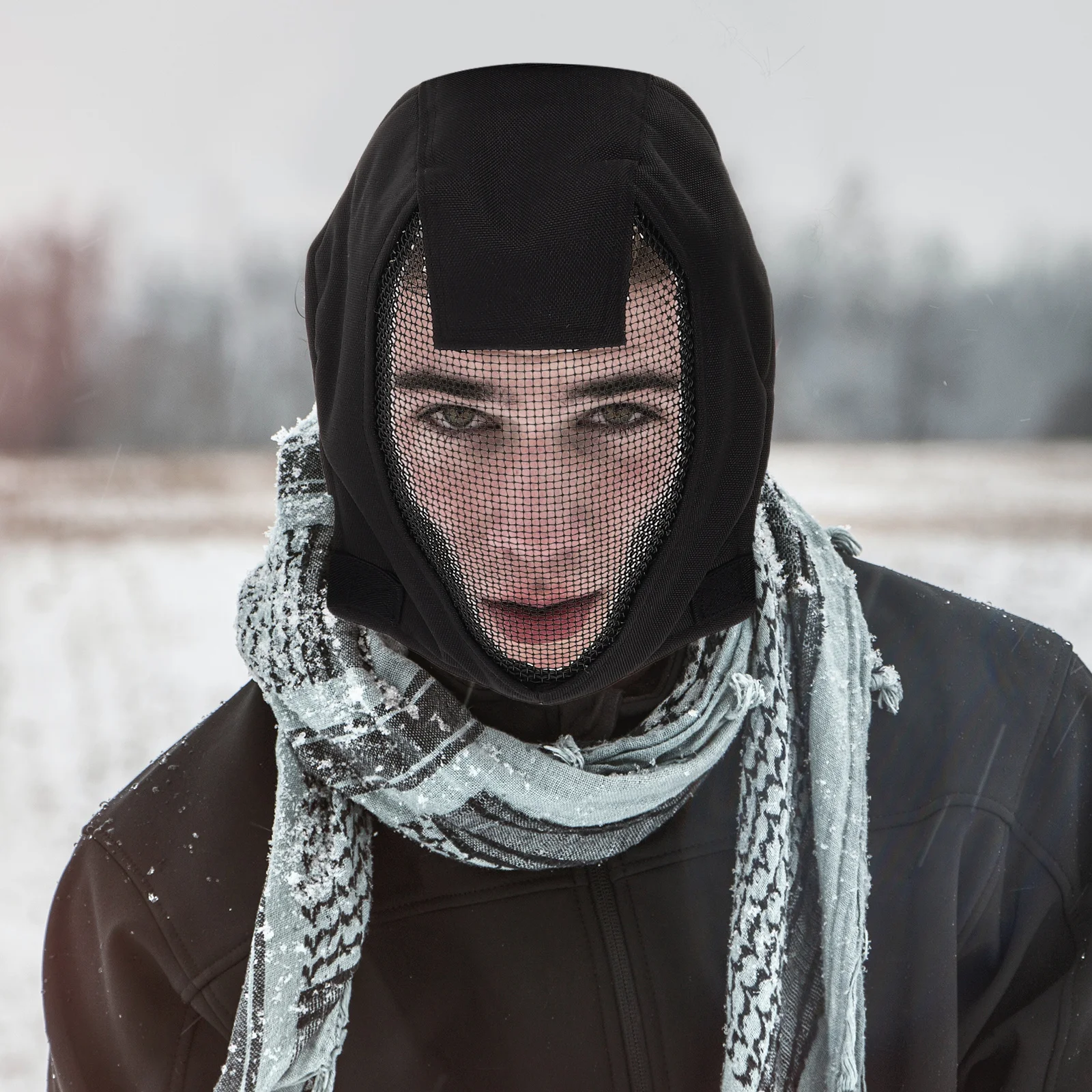 

Full Face Protective Mesh Fencing Mask Lightweight Breathable Headgear for Sports Hunting Outdoor Game Safety Gear