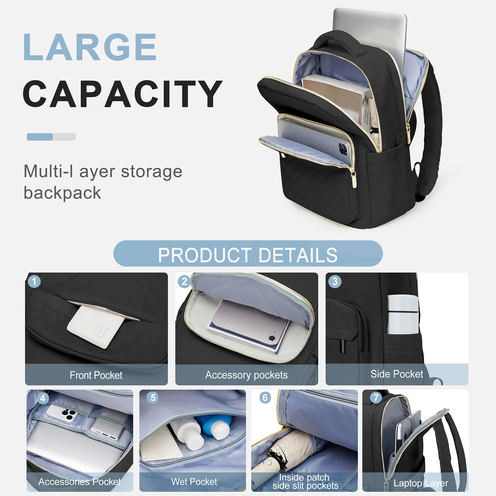 New Simple Fashion Women Backpack Large Capacity Laptop Backpack Work Elegant Handbags Cabin Shoulder Bag School USB Travel Bags