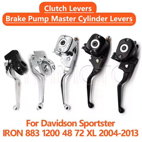 For Harley Sportster XL 883 1200 48 R XL883N XL1200 X48 2004-2013 Clutch Lever Seat Brake Lever Hydraulic Master Cylinder