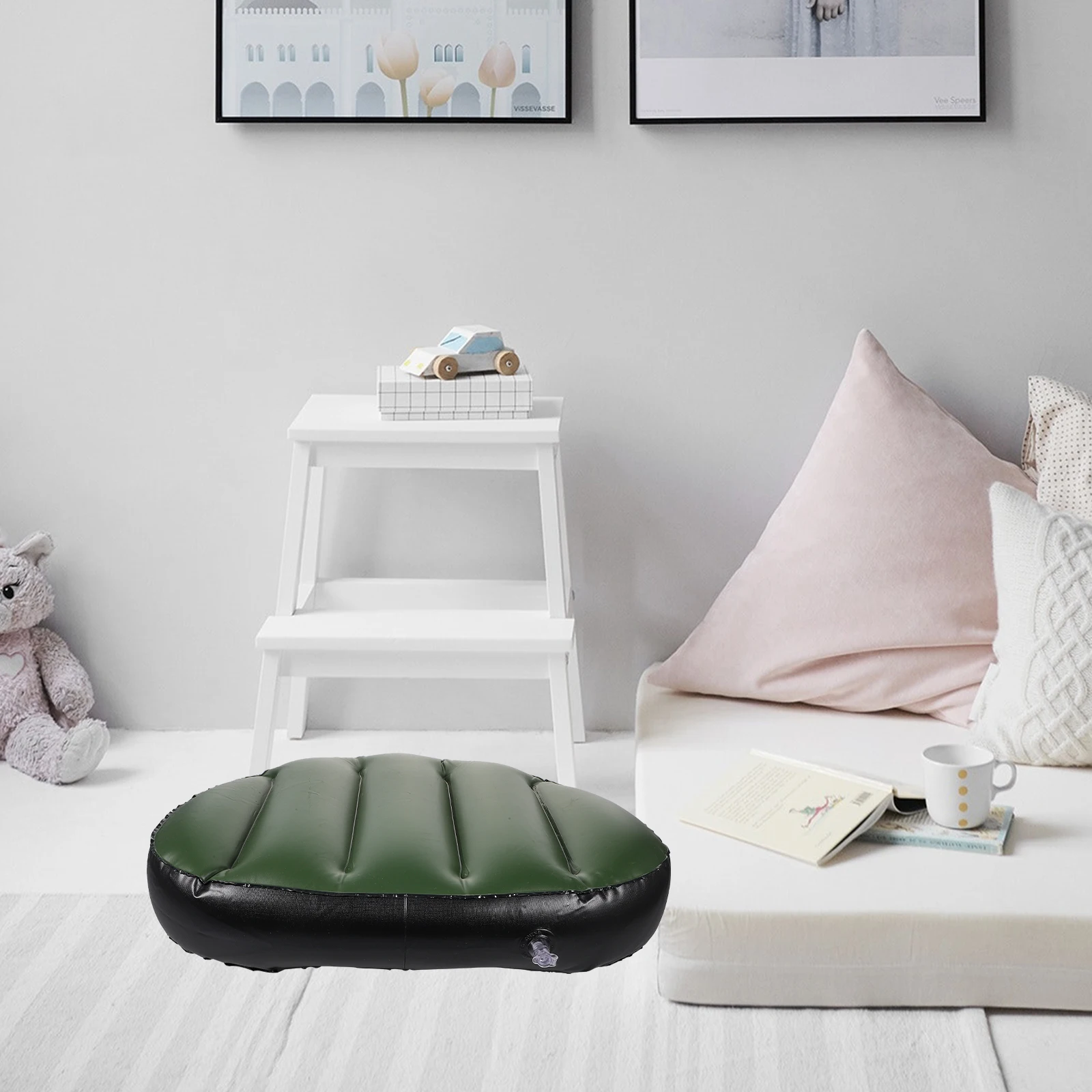 

Inflatable Seat Cushion for Kayak Boat Green Lightweight Compact Outdoor Water Rafting Cushion Breathing Design Fatigue Relief