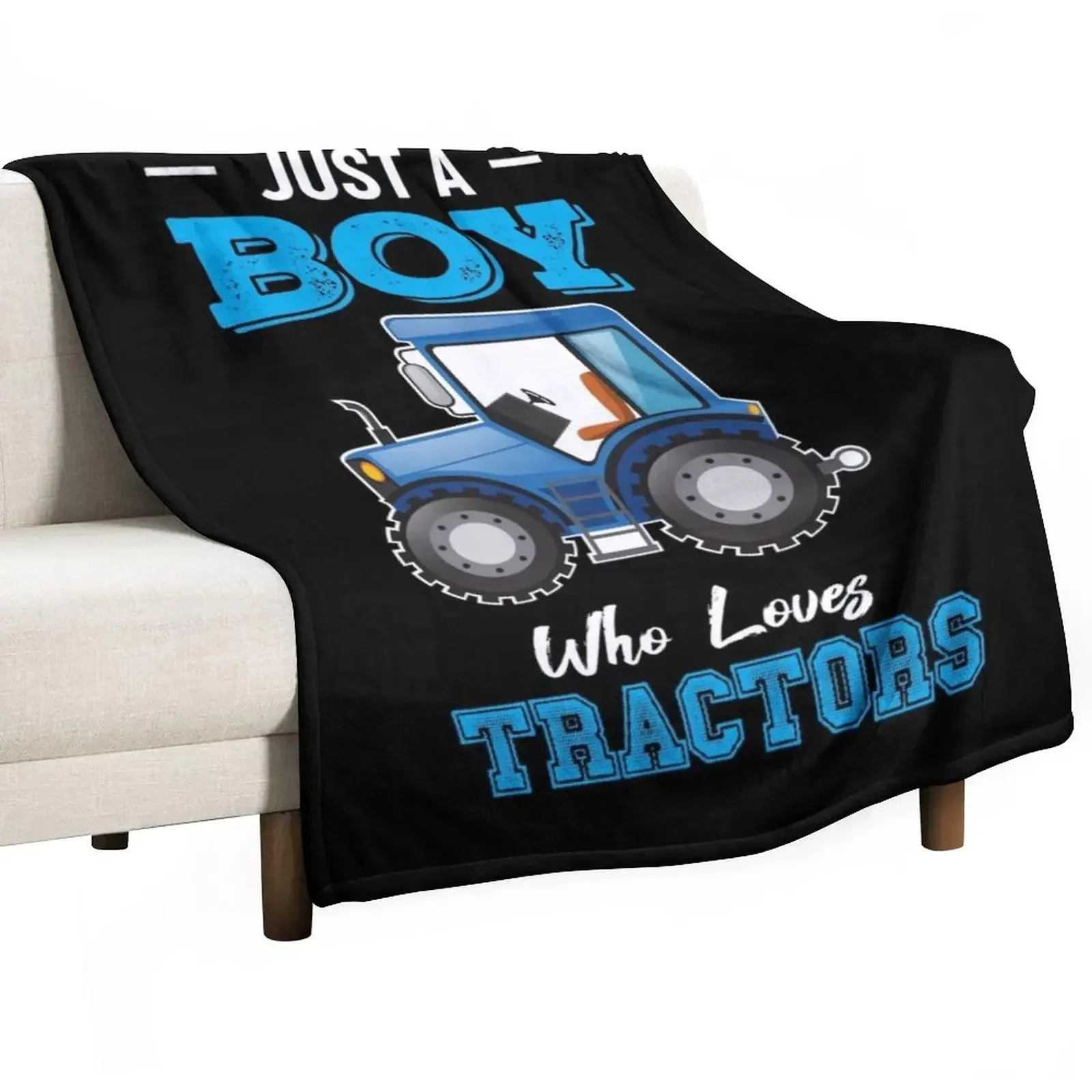 

Just A Boy Who Loves Tractors Throw Blanket Flannels blankets and throws Blankets