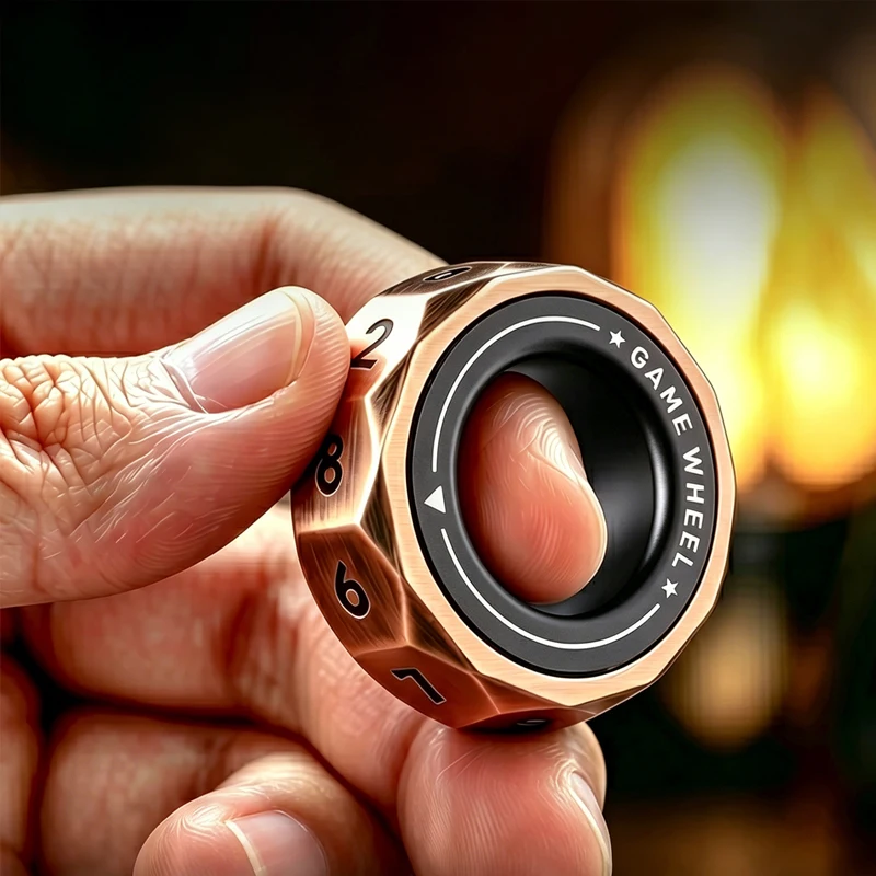 Stress Relief Ring EDC Metal Toy Anxieties Relief Fidget Ring for Anxiety Depression ADHD Autism Toys Fidget Toy Gift view 2